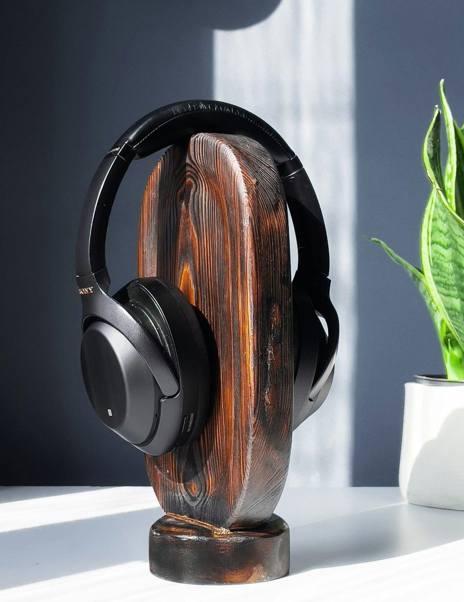 Handmade Wood Headphone Stand